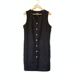 Rafaella | 100% Linen Button Sleeveless Dress